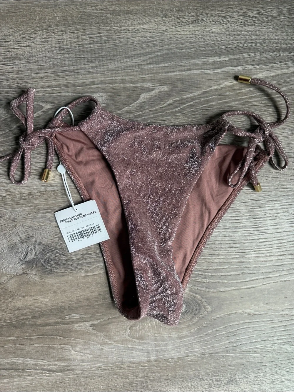 NEW monday swimwear cala conta bottom Mauve XS